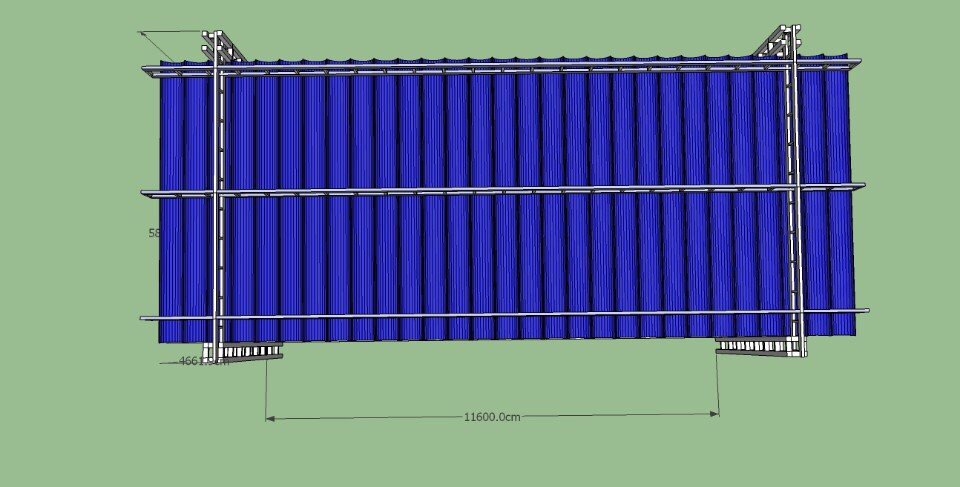 Bản vẽ thiết kế mái che bạt xếp