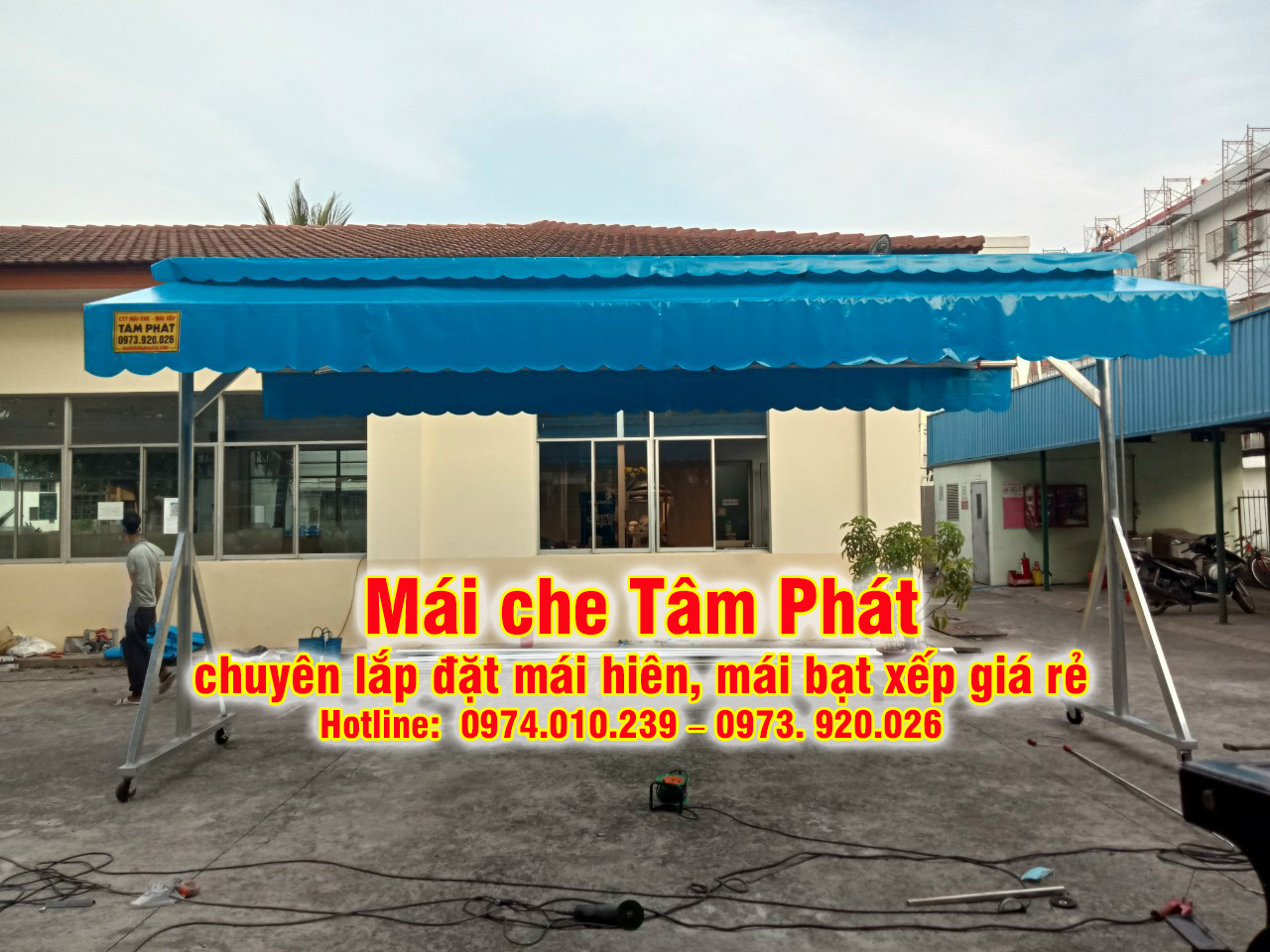 Lắp đặt mái che chữ A giá rẻ,