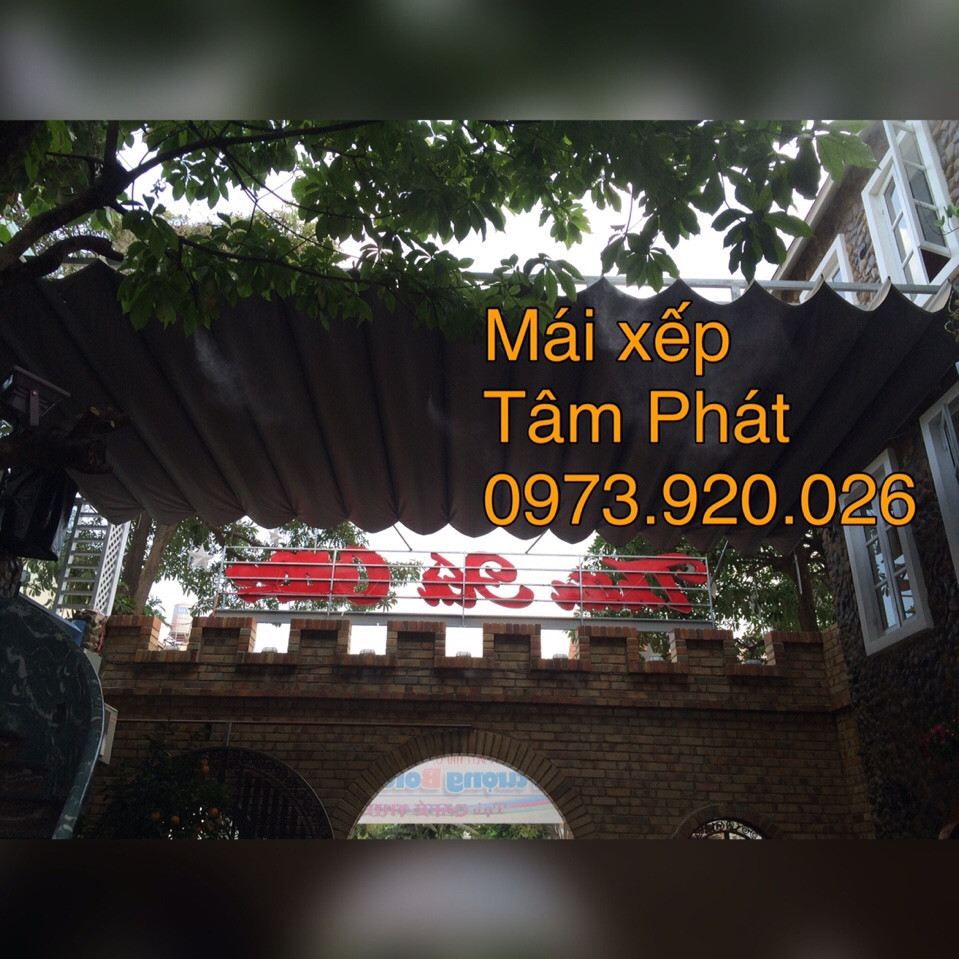 Thi công lắp đặt mái che bạt xếp tại Đồng Nai