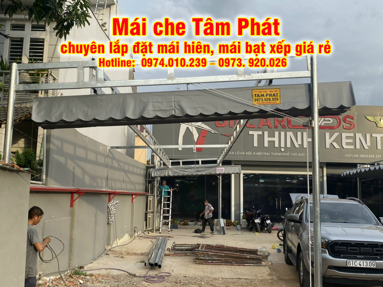 Lắp đặt mái bạt xếp tại Thủ Đức