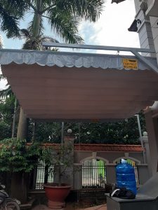 Thi công mái xếp bạt kéo