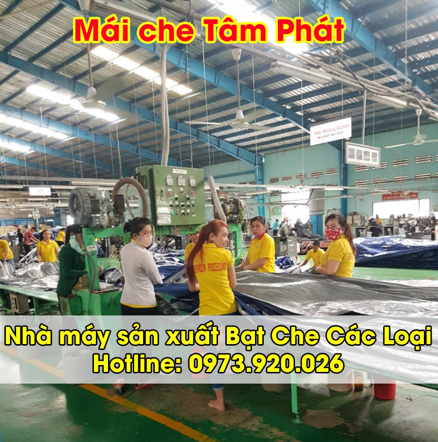 Xưởng gia công may ép bạt nhựa