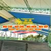 Thi công mái che bạt xếp di động sân pickleball, sân tennis giá rẻ